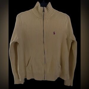Ralph Lauren Yellow Zip-Up Sweater
